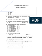 Kuisioner Data Keluarga Sehat (Komunitas)