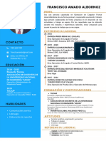 Currículum Vitae CV de Administración Simple Azul