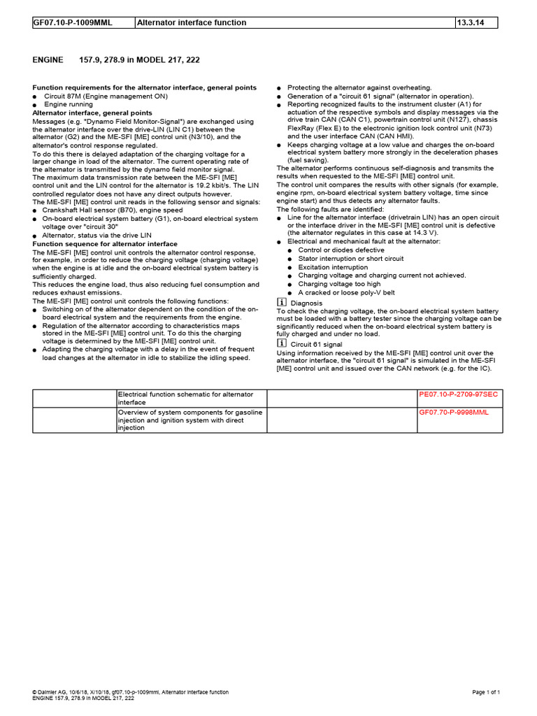 Alternator Interface Function | PDF