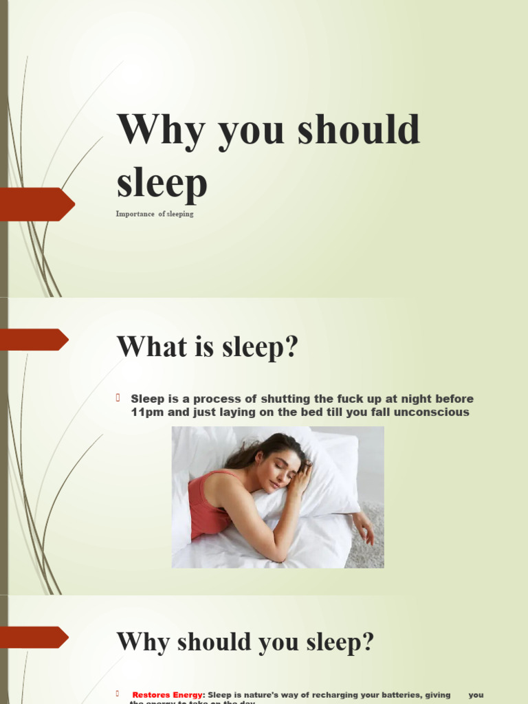 Why You Should Sleep PDF