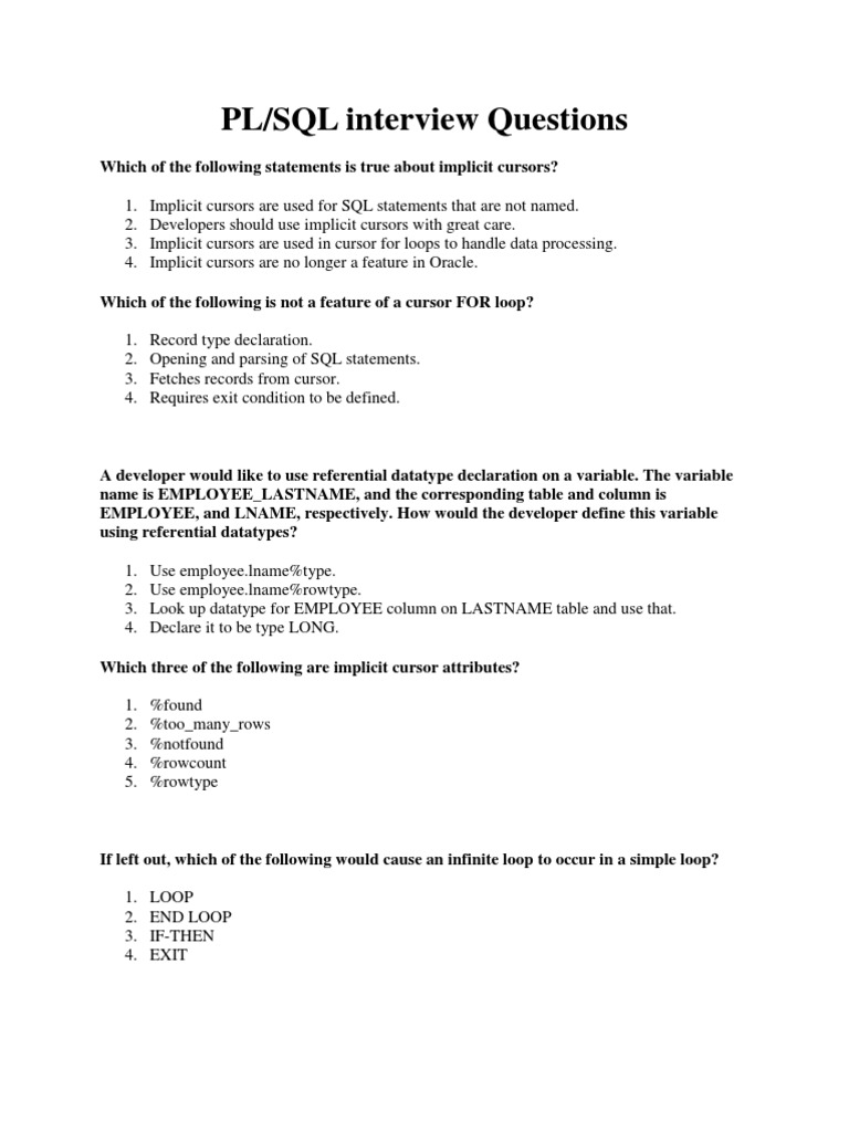 PLSQL | PDF