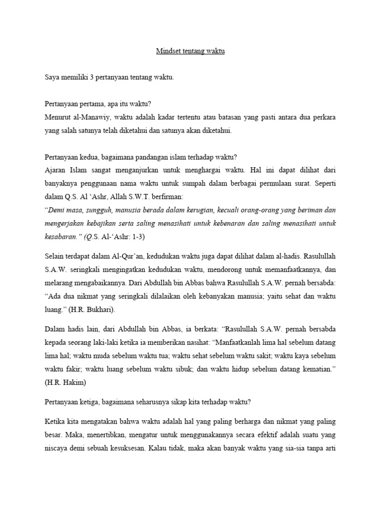 Pidato Tentang Waktu PDF