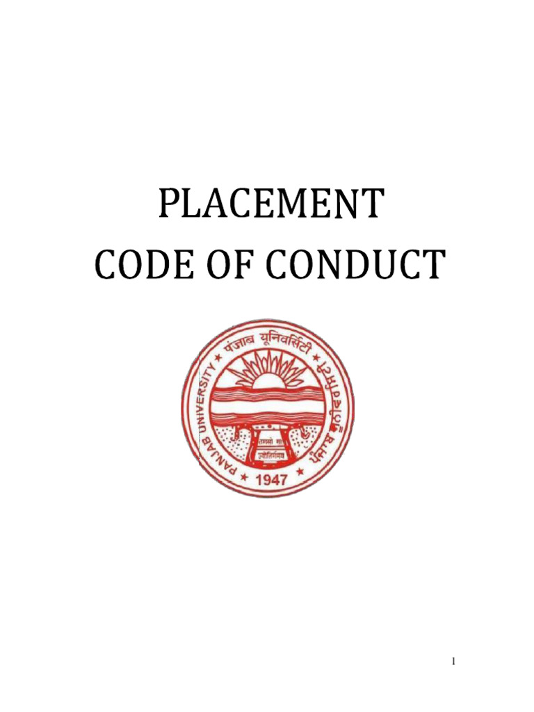 Code of Conduct - Final Placement 2022-24 | PDF