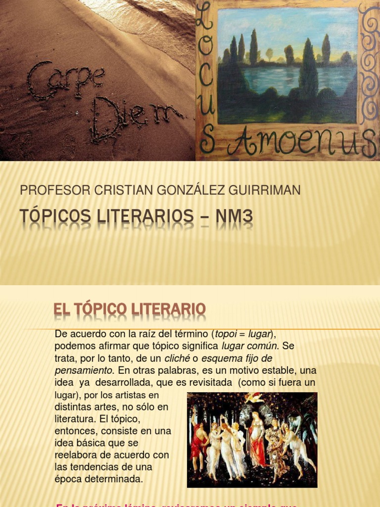 NM3-Topicos Literarios | PDF | Poesía