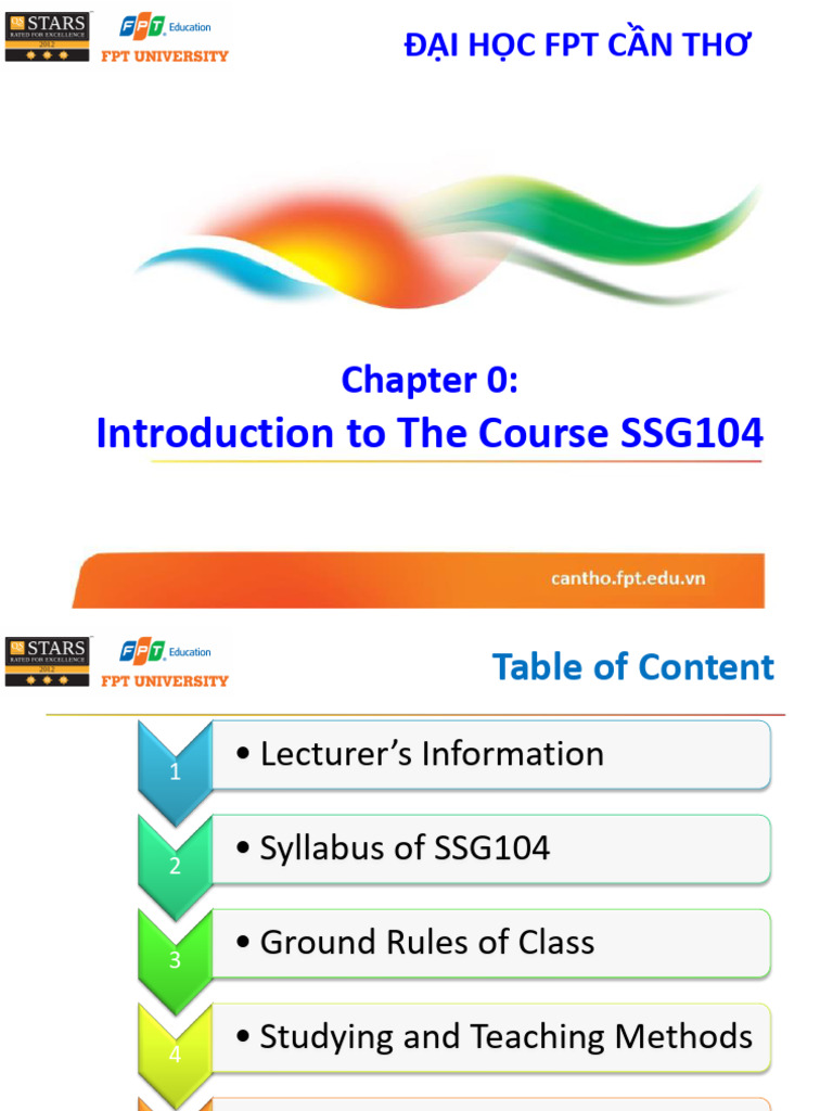 SSG104 Course Overview at FPT Cần Thơ | PDF