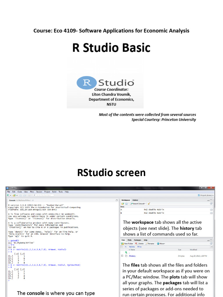 Lec17-RStudio Basic | PDF
