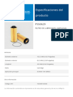Filtro de Aceite Donaldson P550629 - Scania 2057893