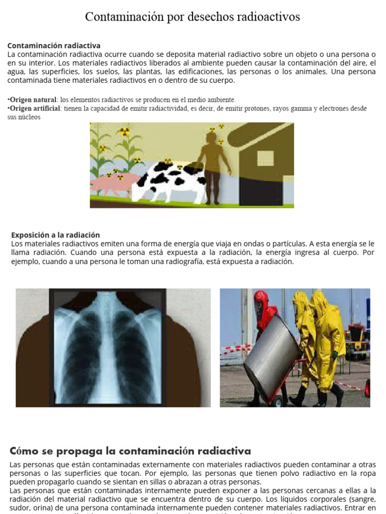 Contaminación Radiactiva: Causas y Prevención | PDF