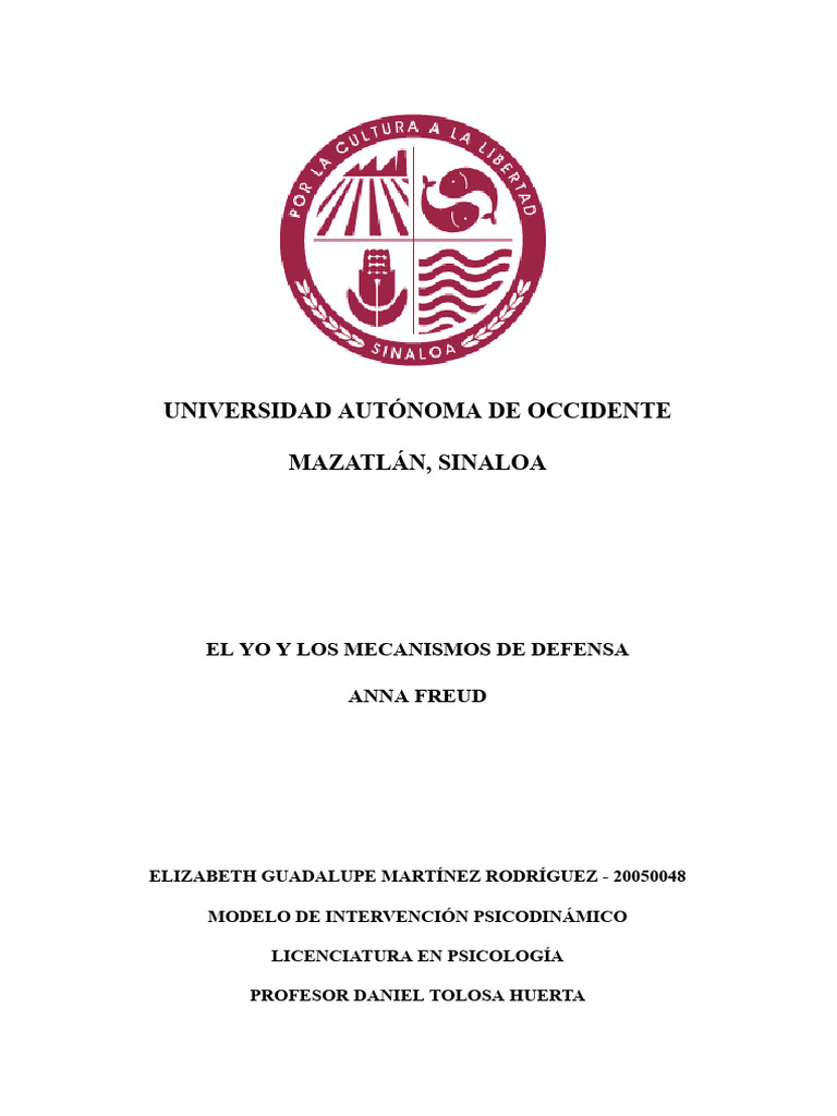 El Yo y sus Mecanismos de Defensa | PDF