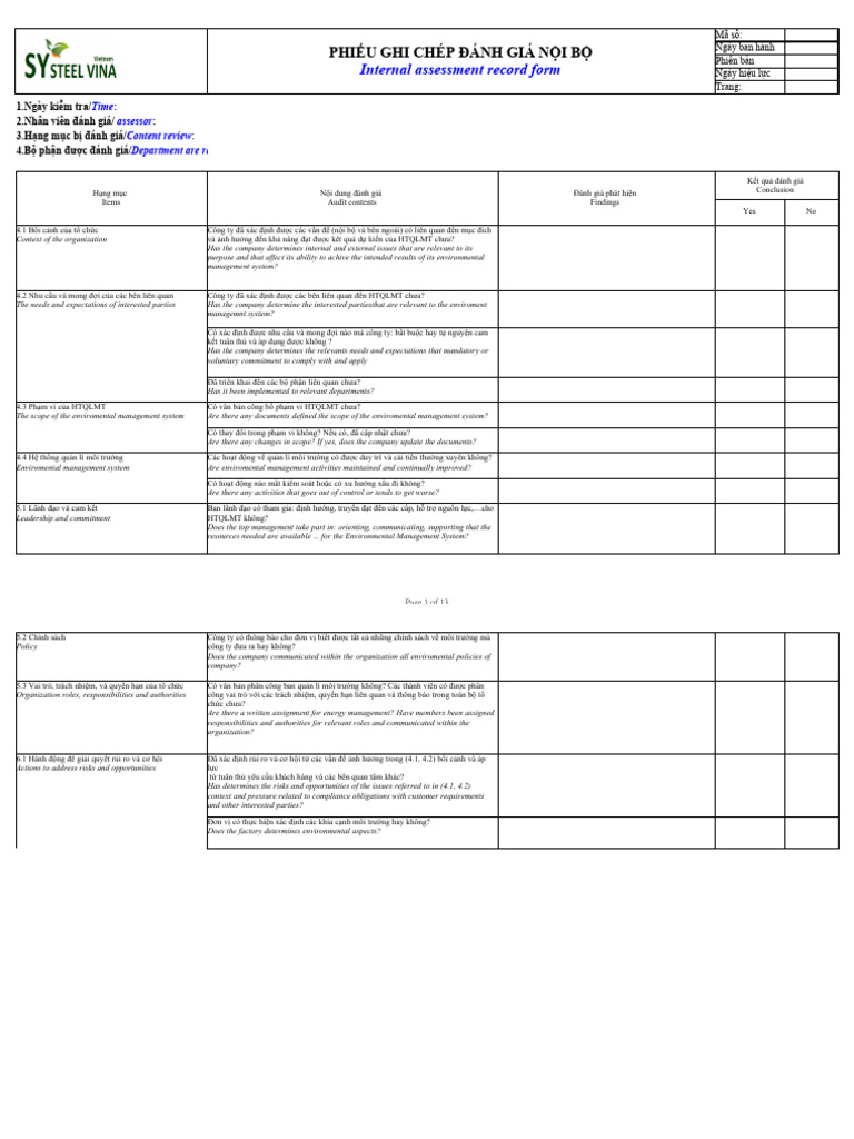 Checklist 14K | PDF