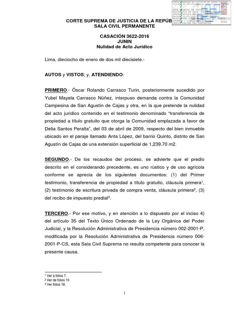 Corte Suprema de Nulidad de Acto J | PDF