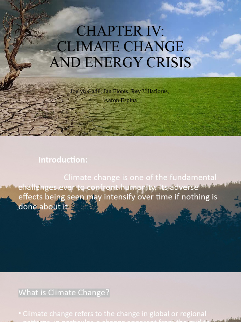 Climate Change and the Energy Crisis | PDF