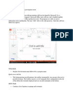 Basic Parts and Function of A Powerpoint Screen