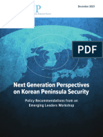 Next Generation Perspectives On Korean Peninsula Security: Policy Recommendations From An Emerging Leaders Workshop