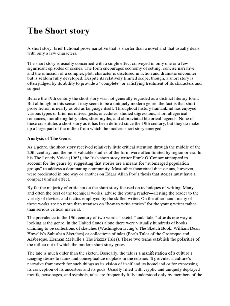 The Short Story Introduction PDF