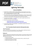 Online Lightning Talk Presentation Guide