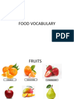 Food Vocabulary Modified. 2023