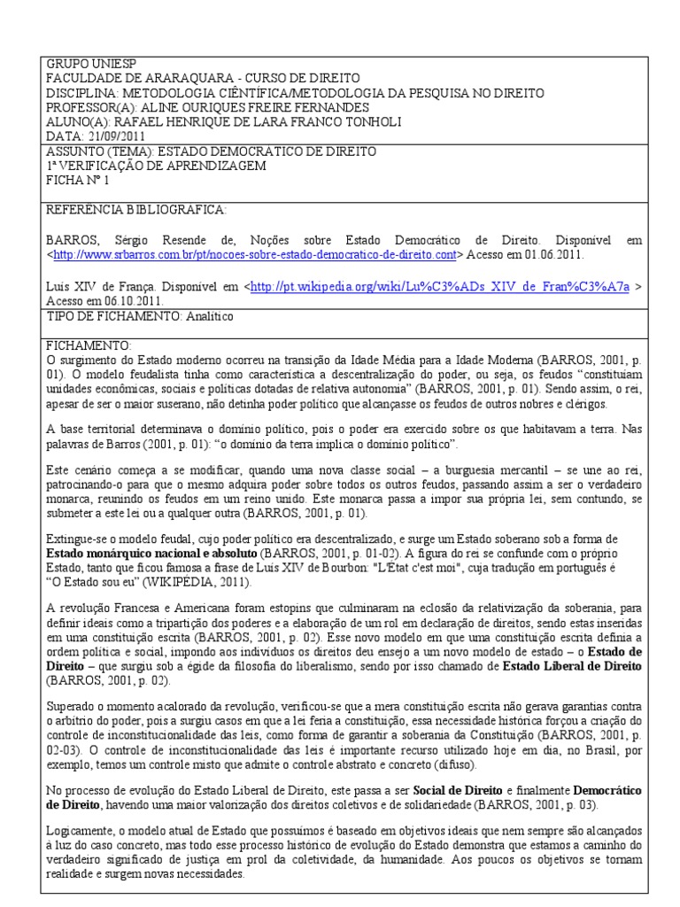 MODELO de FICHA - Fichamento Valendo Nota