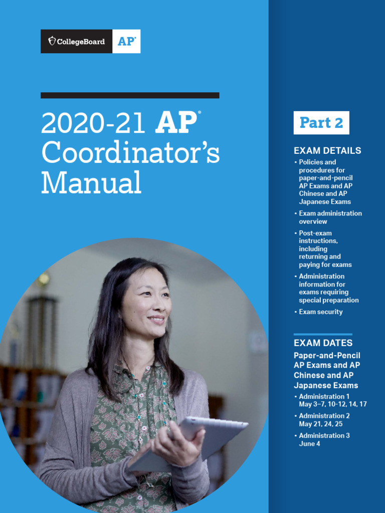 Ap Coordinators Manual Part 2 2020 21 Pdf Advanced Placement Tests