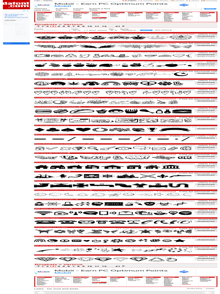Dingbats Various Fonts Pdf