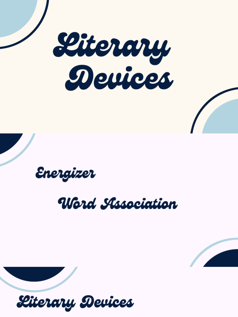 Literary Devices Fiction PDF