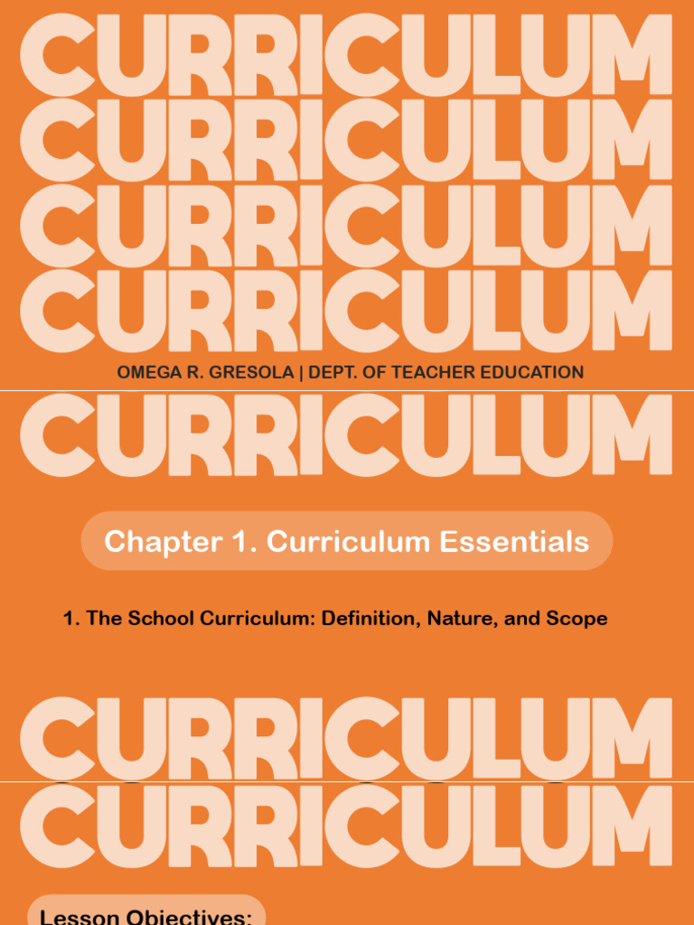 Nature and Scope of School Curriculum | PDF