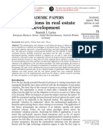 Real Options in Real Estate Development: Academic Papers