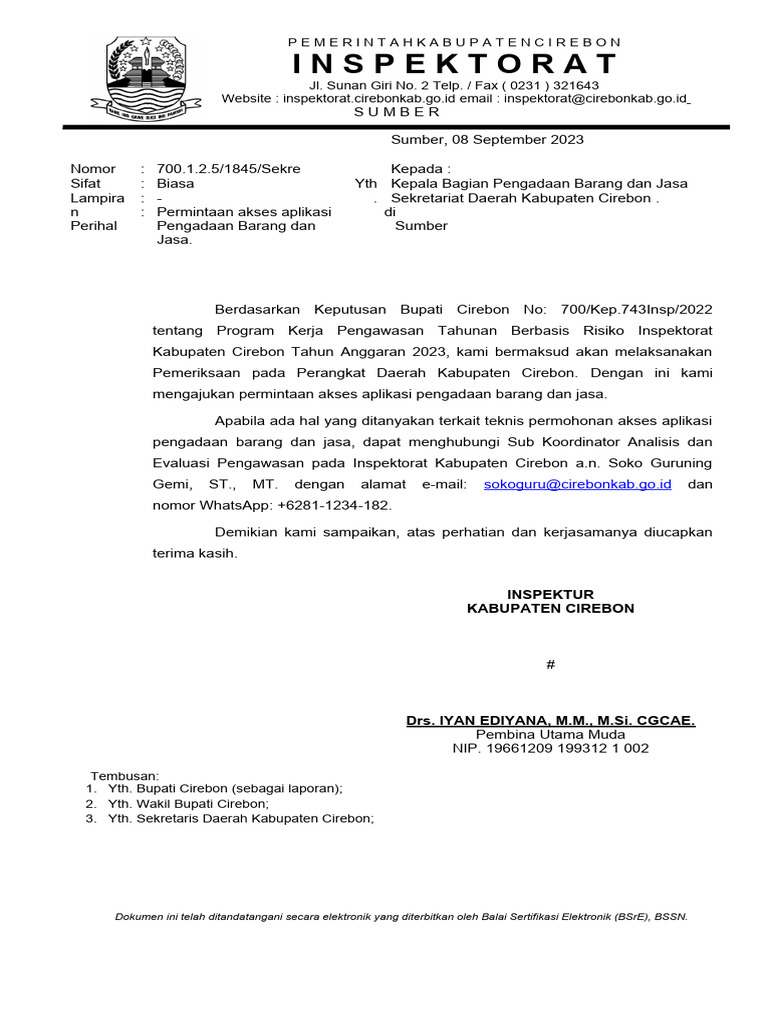 Surat Permohonan Akses Pbj Pdf