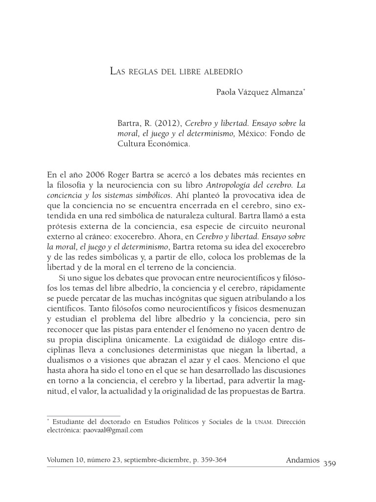 Roger Bartra Las Reglas Sobre El