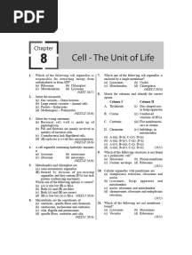 Cell The Unit of Life Previous Year Questions