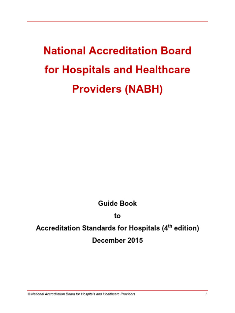 NABH Accreditation Standards Guide | PDF | Patient | Health Care
