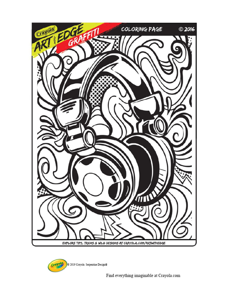 Art With Edge Graffiti Coloring Page _ crayola.com | PDF