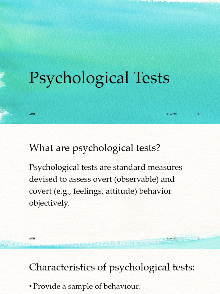 Psychological Test | PDF