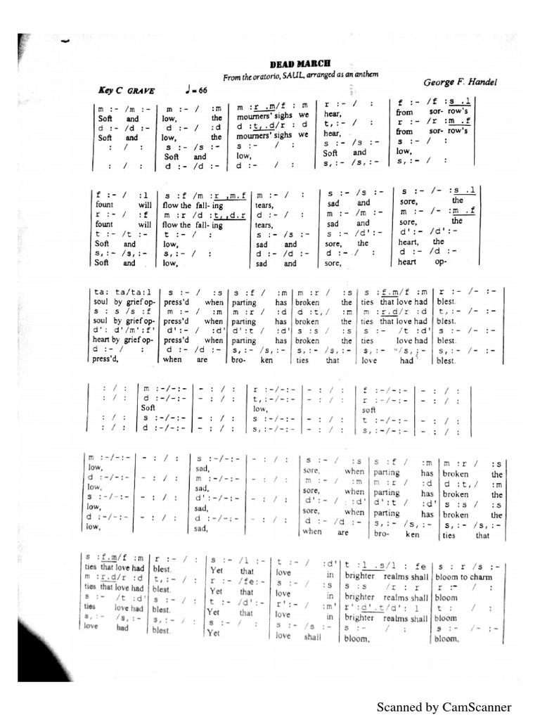 Dead March in Saul Analysis PDF | PDF