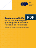 Reglamento Unificado de Las Normas Legales Que Regulan El Sistema Nacional de Pensiones PDF