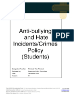 Anti-Bullying Strategy and Hate Incidents