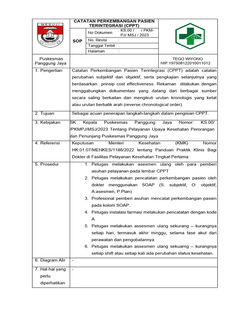 Sop CPPT | PDF