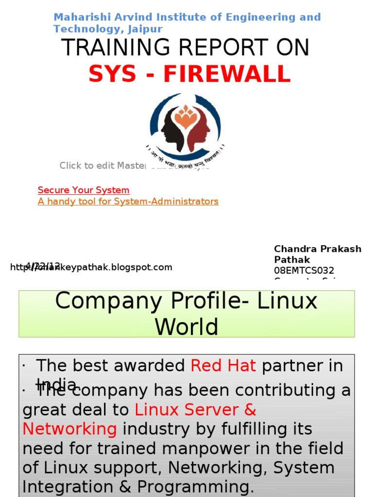 SYS Firewall Guide for Admins | PDF | Firewall (Computing) | Linux