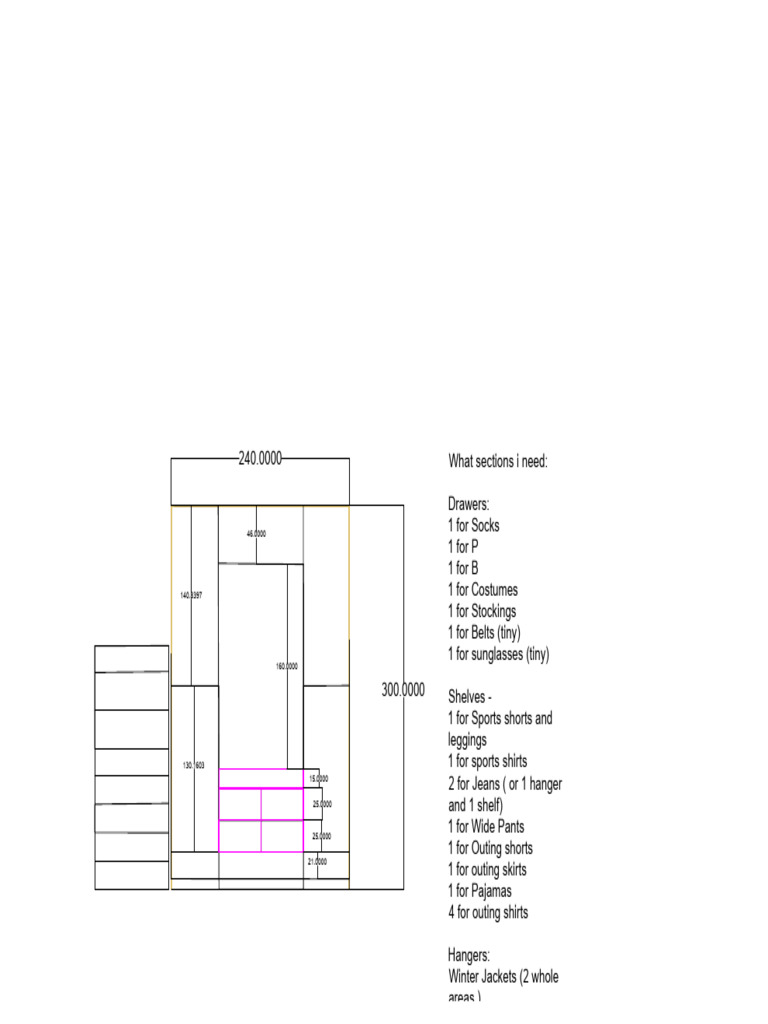 Clothing Storage Organization Plan | PDF