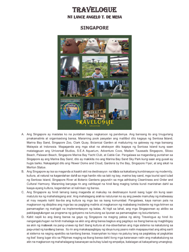 TRavelogue | PDF