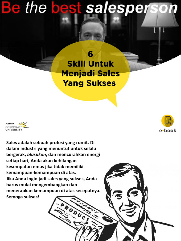 6 Skill Untuk Menjadi Sales Yang Sukses Pdf