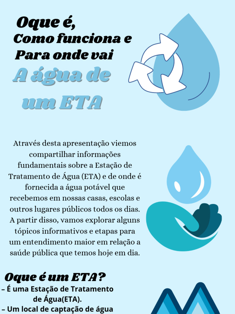 Oque É, Como Funciona e para Onde Vai A Água de Um ETA | PDF