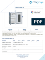 Ficha Incubadoras para Laboratorio in Series Xtemp Natural