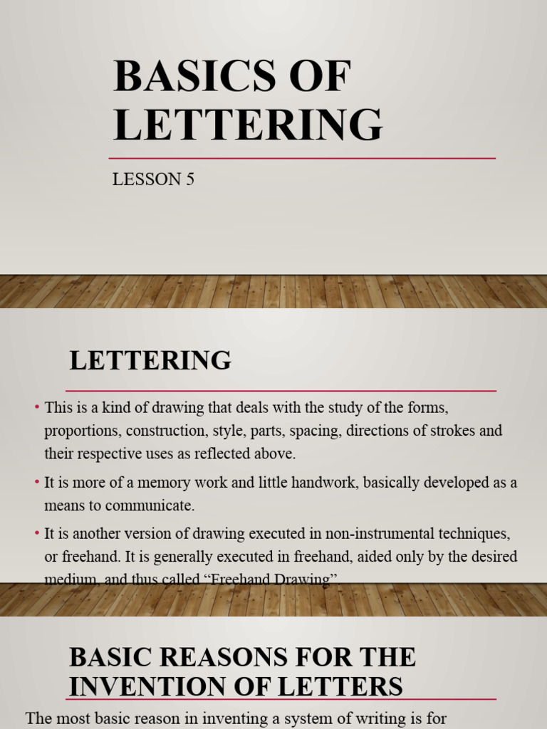 Basics of Lettering | PDF