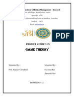 Game Theory Research at Sri Sharada Institute