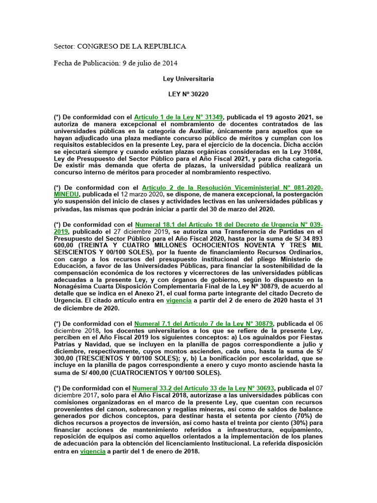 Ley Universitaria PDF