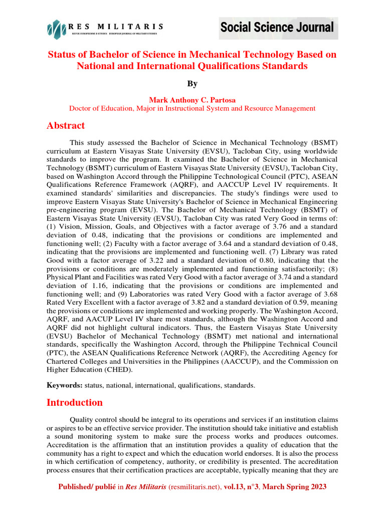 BSMT vs. BSME Curriculum Analysis | PDF