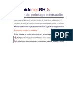 Modele Feuille Pointage