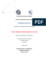 TERMINOS Y DEFINICIONES ISO 14001 Ayala Romero Luis Alberto 20091232