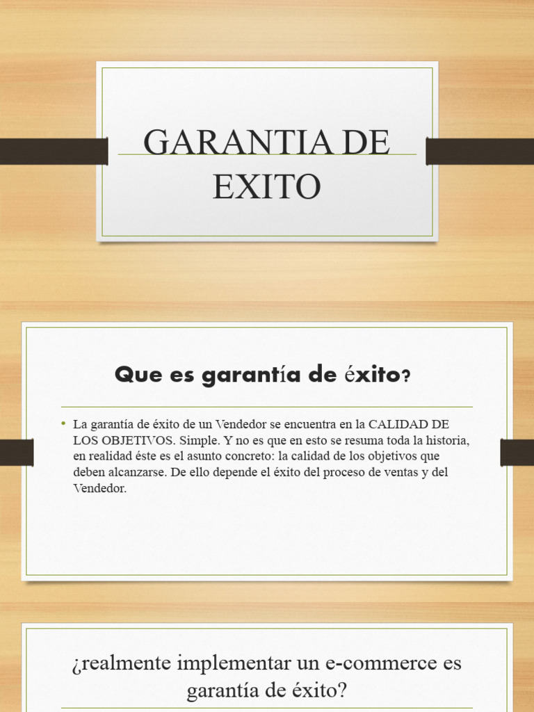 Garantia de Exito | PDF